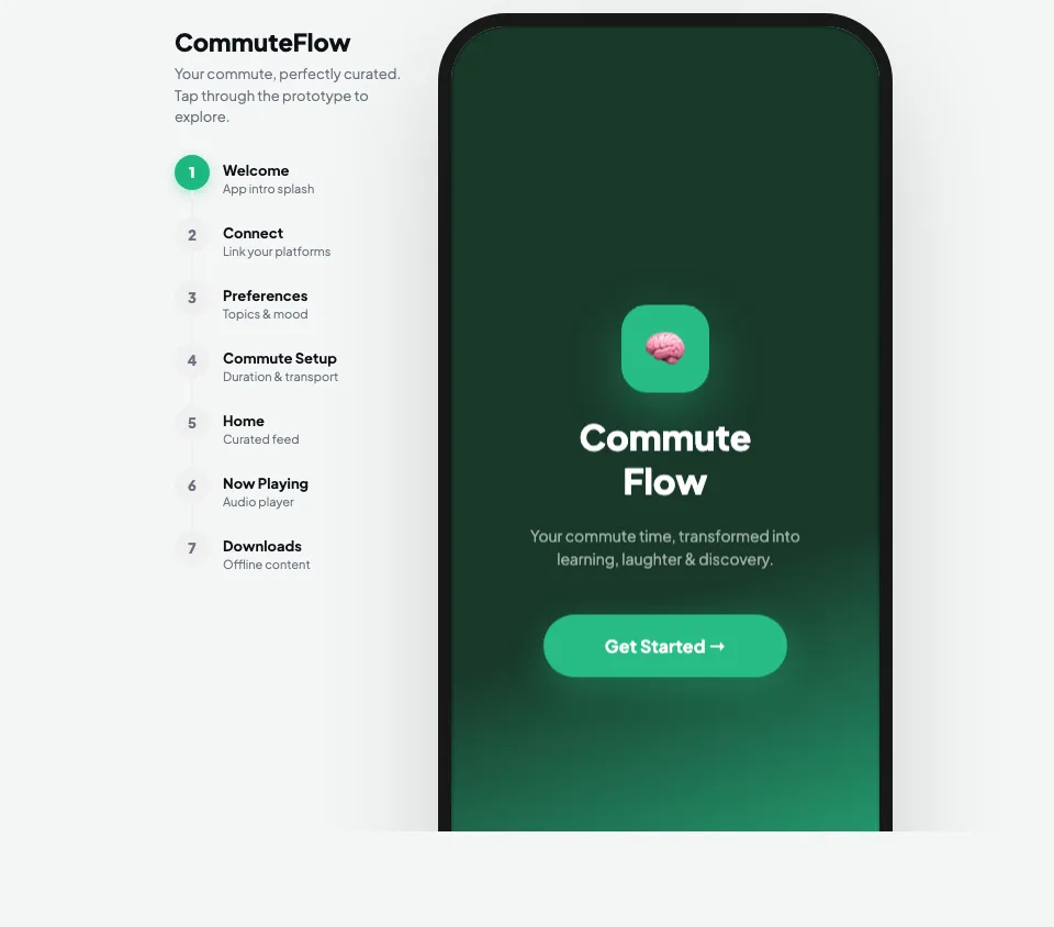 CommuteFlow, a vibe-coded project by ProbG