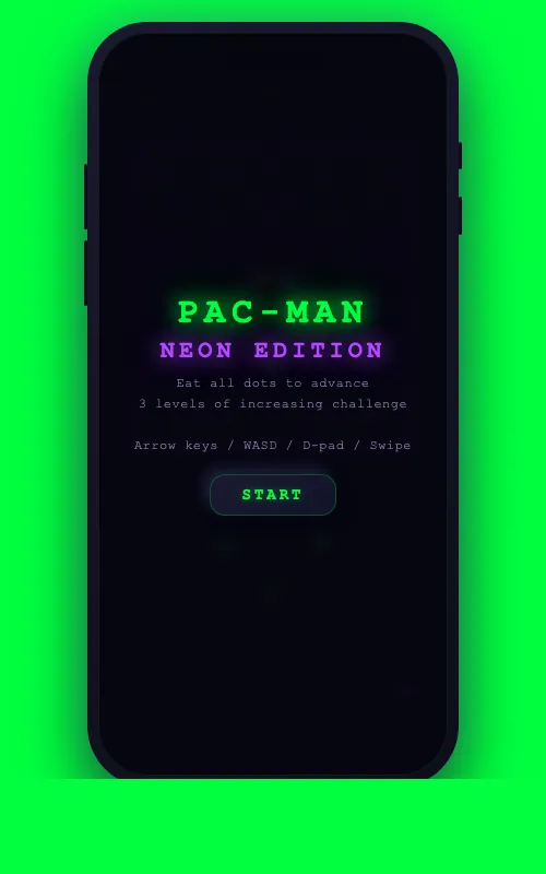 PAC-MAN Neon, a vibe-coded project by ProbG