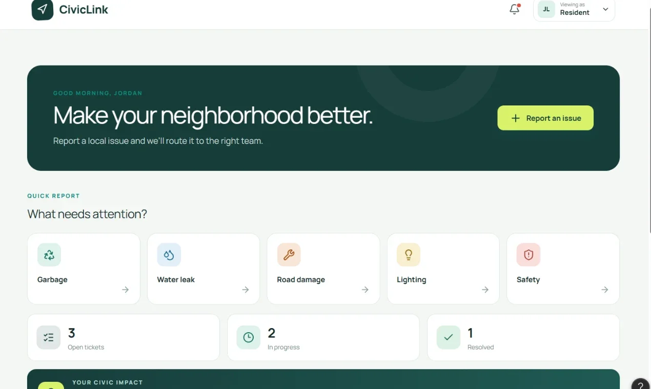 ClivicLink, a vibe-coded project by Smart Hunter