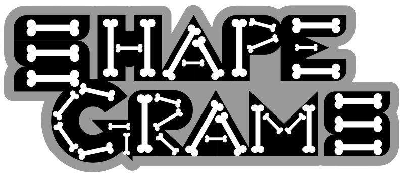 Shapgrams Logo filled with bones