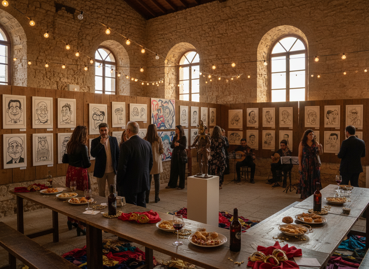 Satirical Carnival Art Exhibition Opening