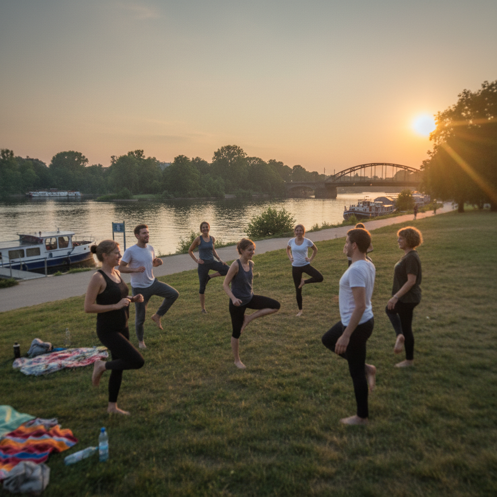 Yoga am Wasser 🧘‍♀️
