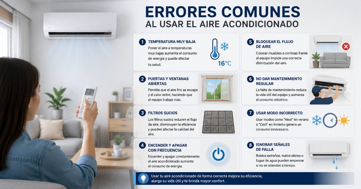 Persona usando control remoto de aire acondicionado en casa