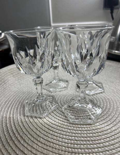Crystal glasses from France set of 4  – Vintage things for your home  · London
