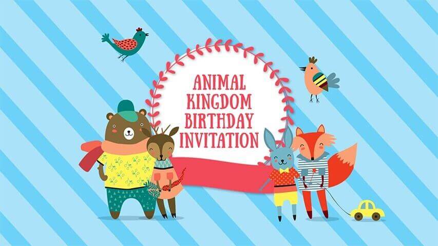 Animal Kingdom Birthday Invitation Video