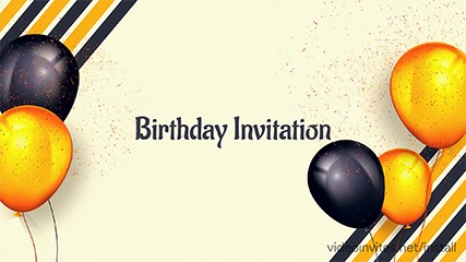Birthday Confetti Video Invitation