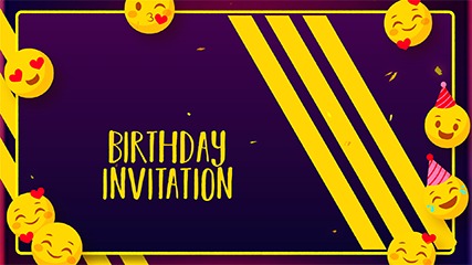 Birthday Smileys Video Invitation