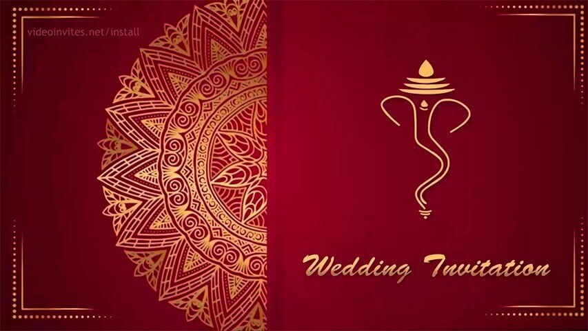 Divine Red Wedding Invitation Video