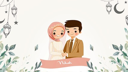 Floral Nikah Wedding Invitation Video