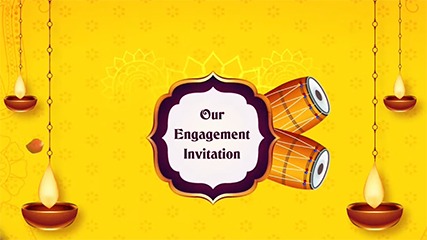 Golden Diya Video Invitation