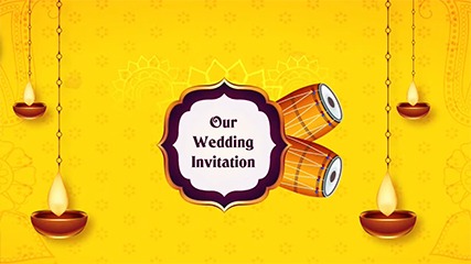 Golden Diya Video Invitation