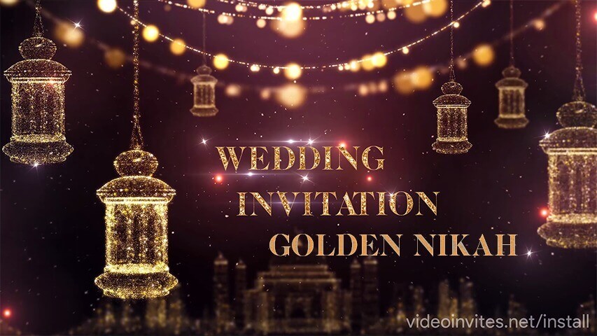 Golden Nikah Video Invitation