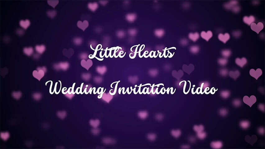 Little Hearts Wedding Invitation Video