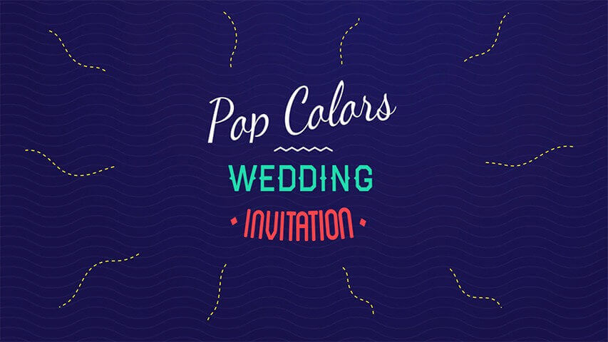 Pop Colors Pro Wedding Invitation Video