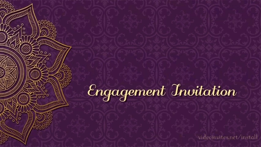 Rangoli Engagement Invitation Video