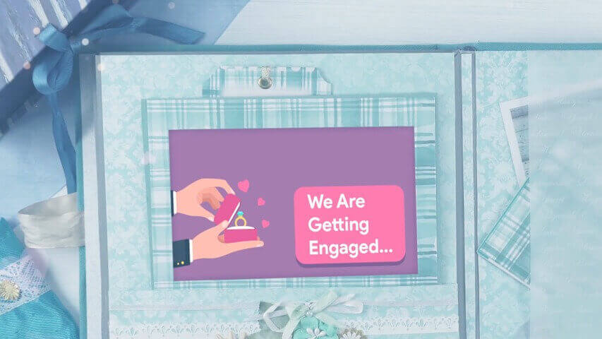 Scrapbook Engagement Invitation Video