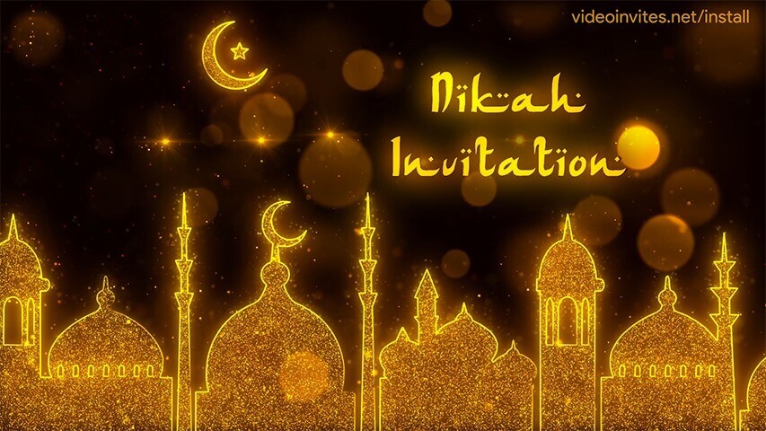 Sparkling Nikah Video Invitation