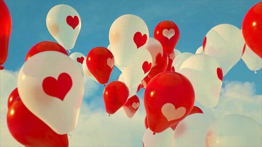 Balloons Valentines Day Wishes Video