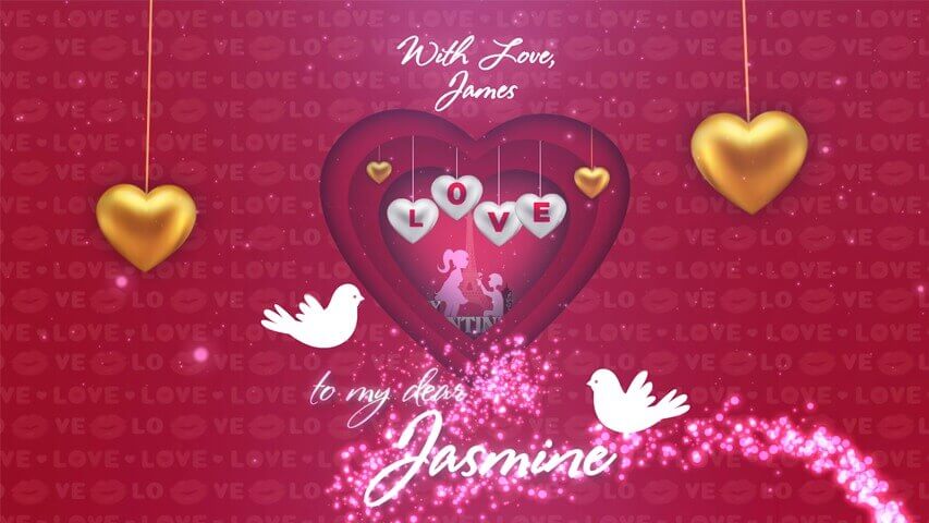 Eiffel Love Valentines Day Wishes Video