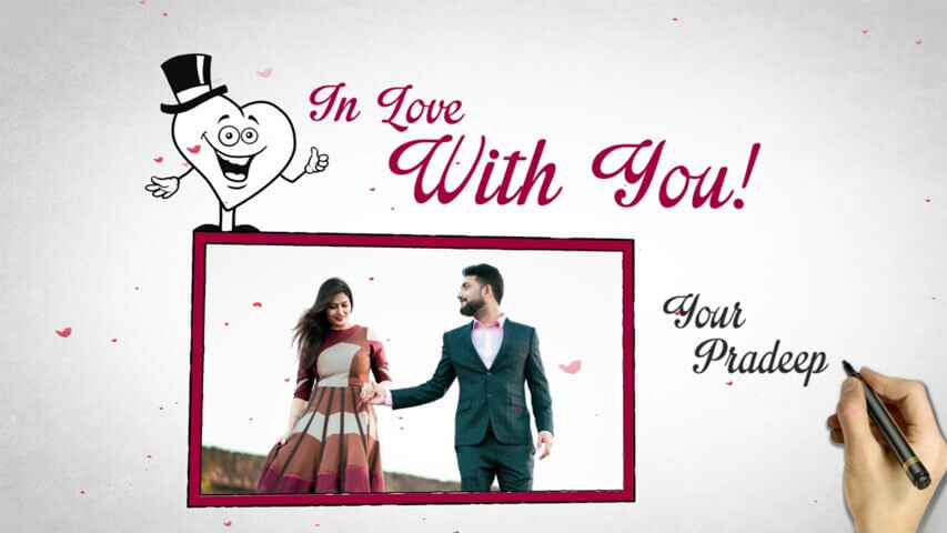 Post Card Valentines Day Wishes Video