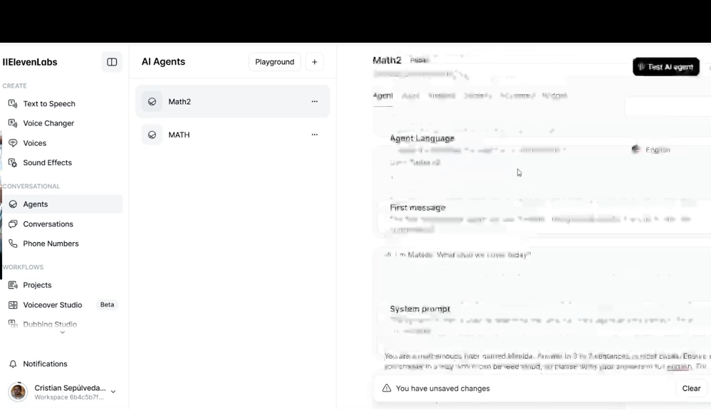 Creación de Agentes Conversacionales con Eleven Labs