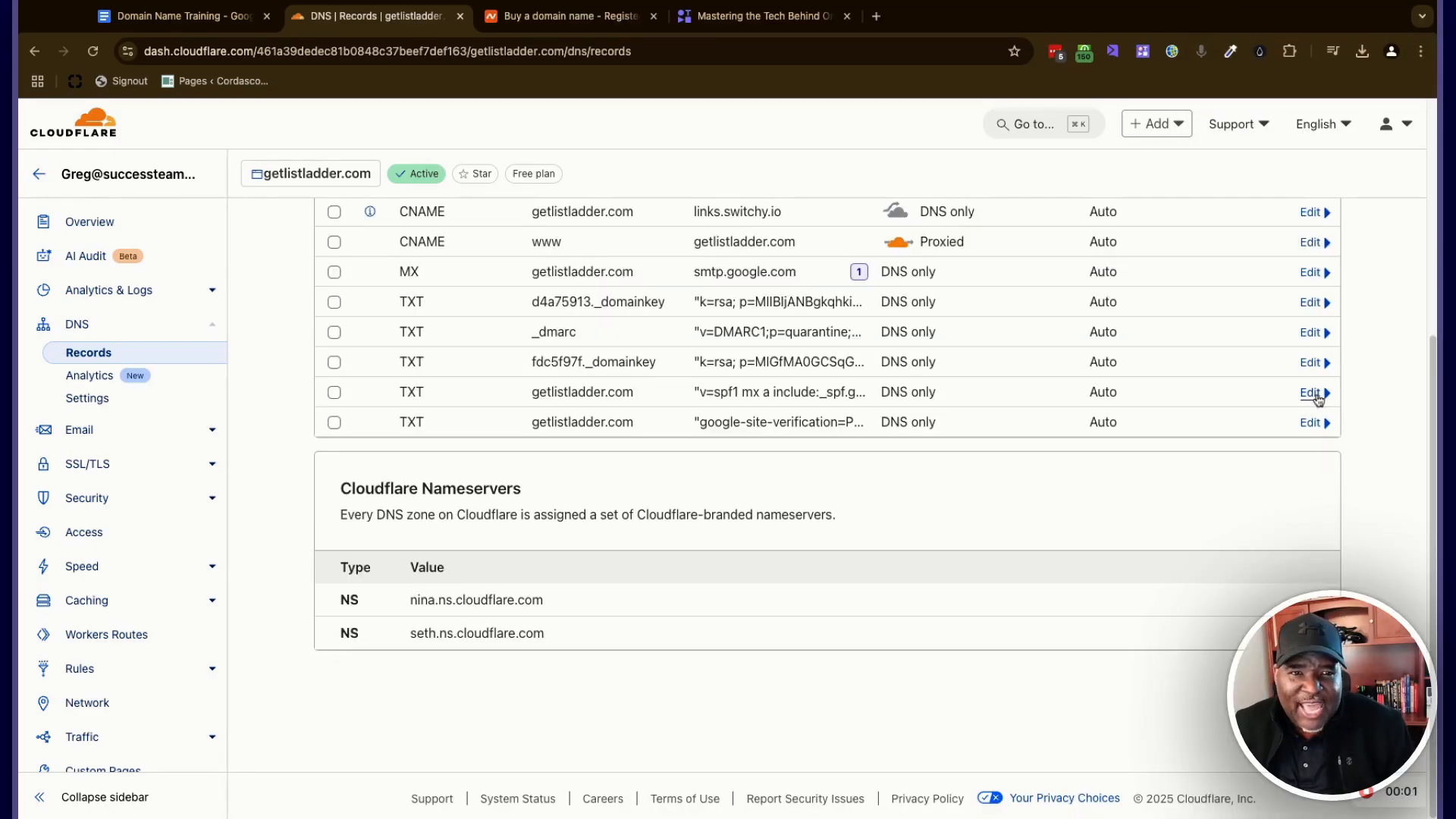 Updating Name Servers with Cloudflare