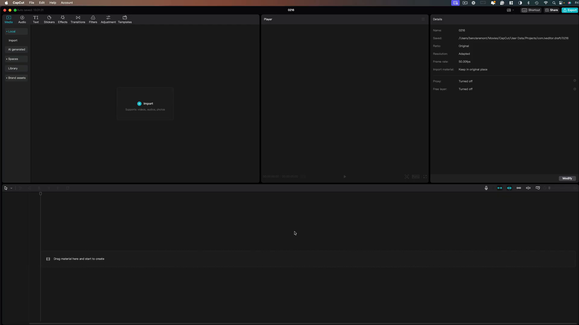 Interfaz del Editor