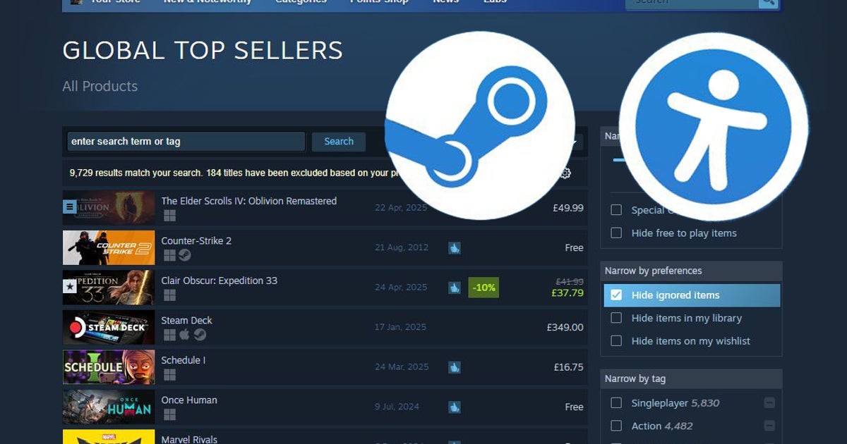 Steam's New Filters Boost Game Accessibility