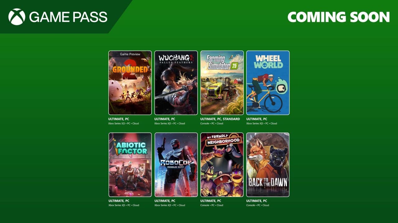 July Game Pass Adds Grounded 2 and Wuchang: Fallen Feathers