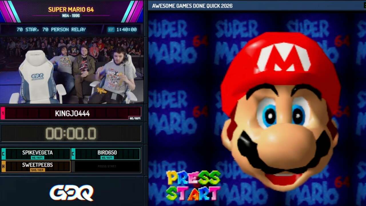 70 Players Unite for Super Mario 64 Challenge!