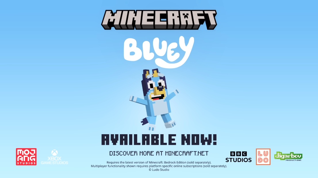 Minecraft and Bluey Team Up for New DLC
