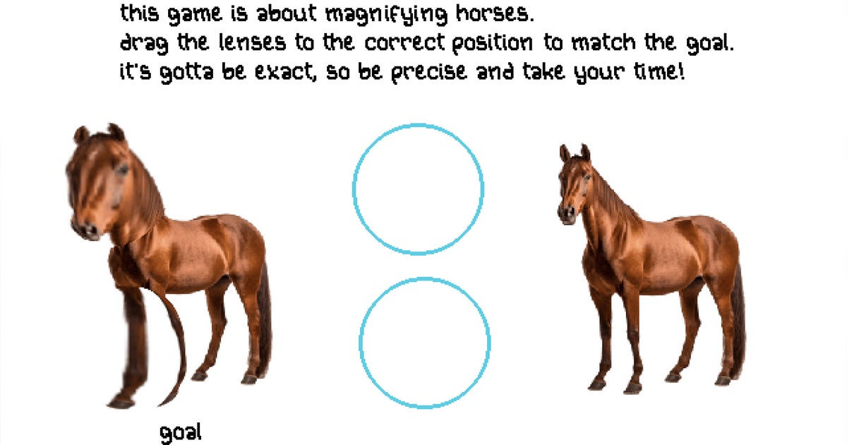 Horse Magnifier: A Wacky Puzzle Game