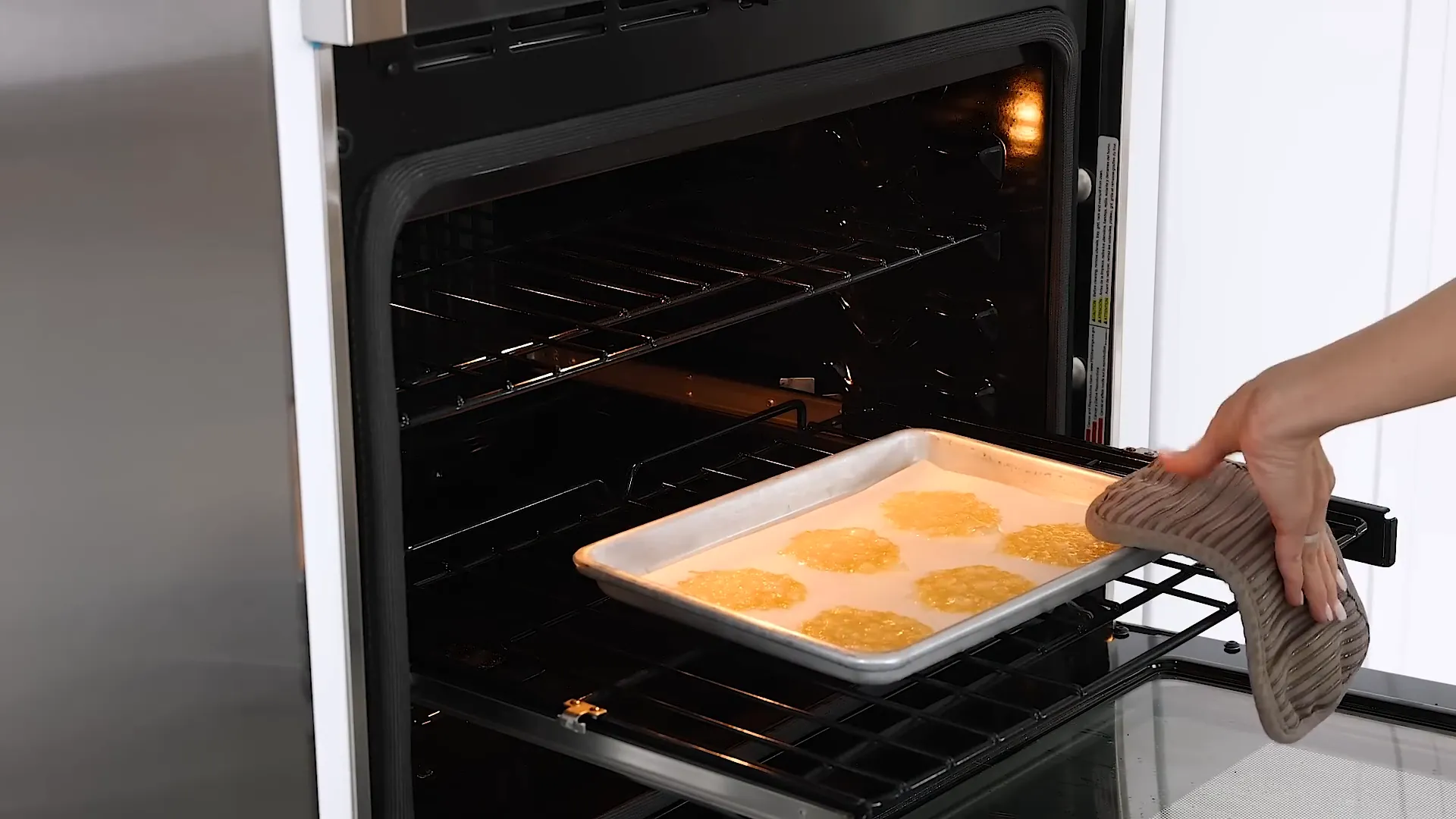 Baking Parmesan crisps