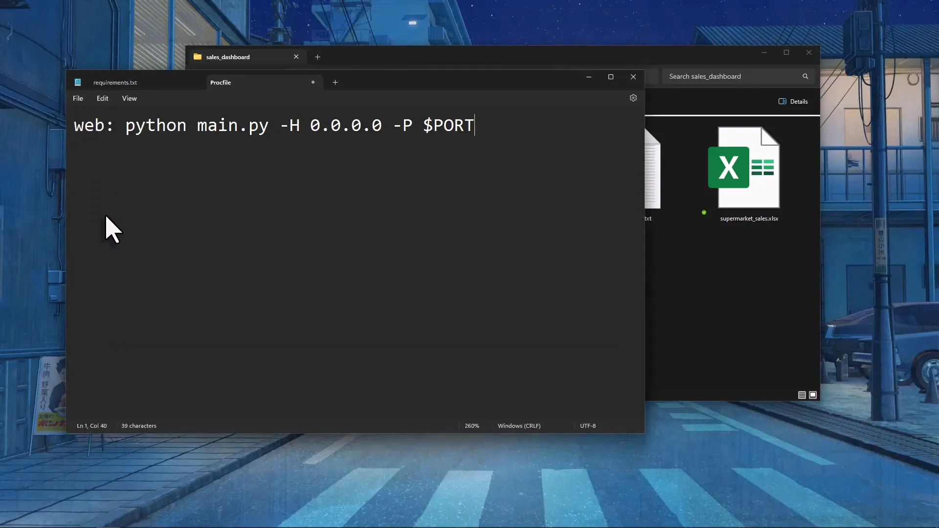 Creating Procfile