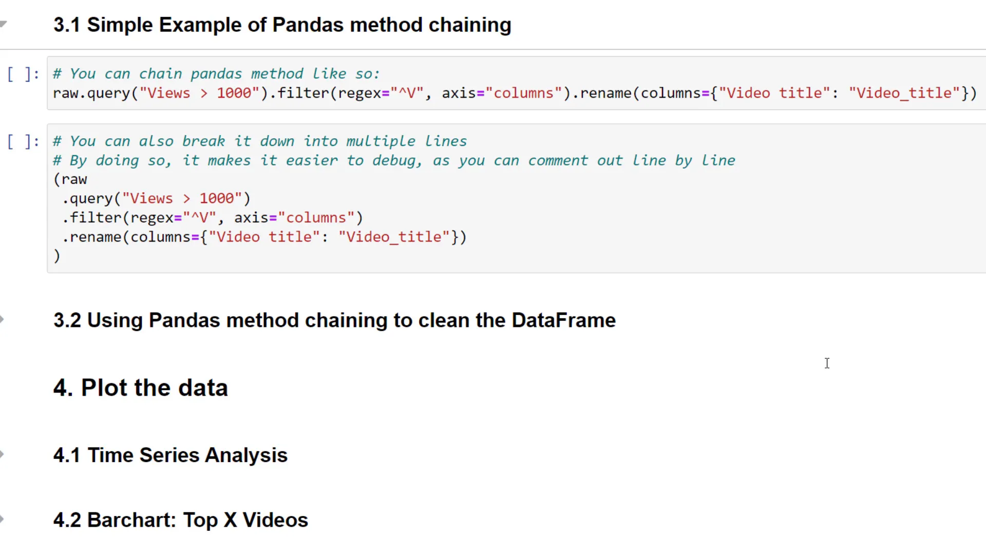 Cleaning data