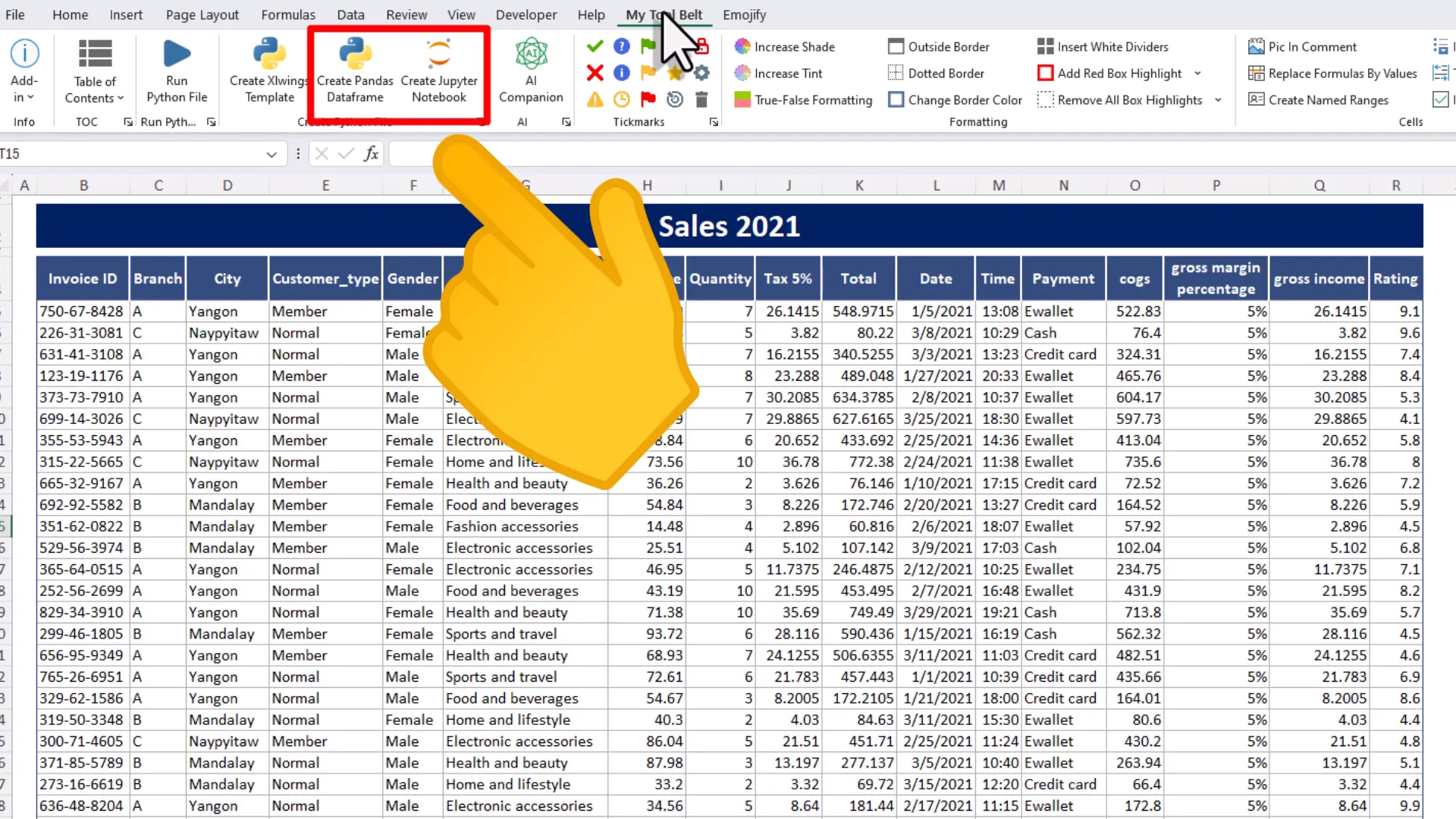 Excel data overview