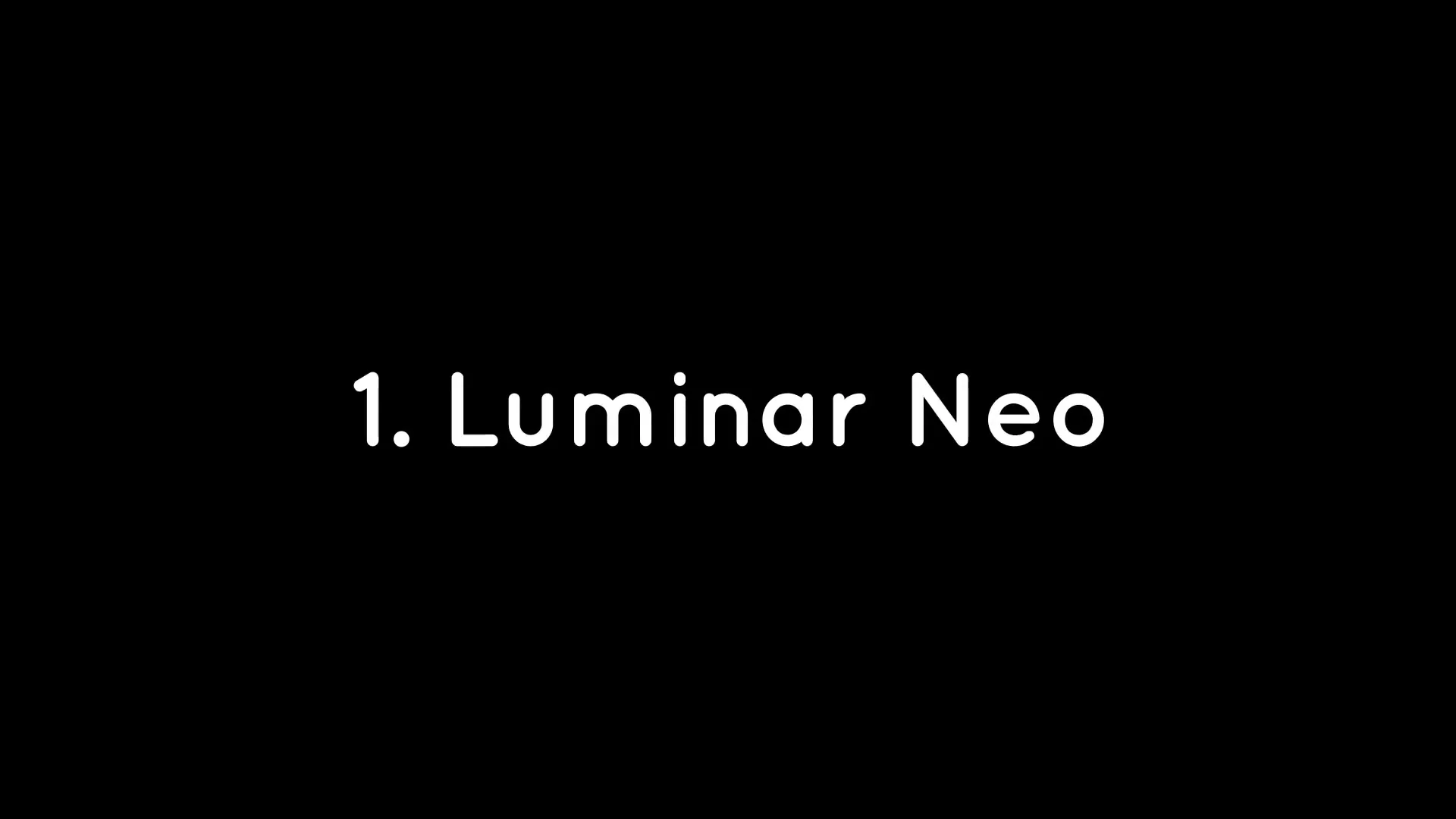 Luminar Neo interface