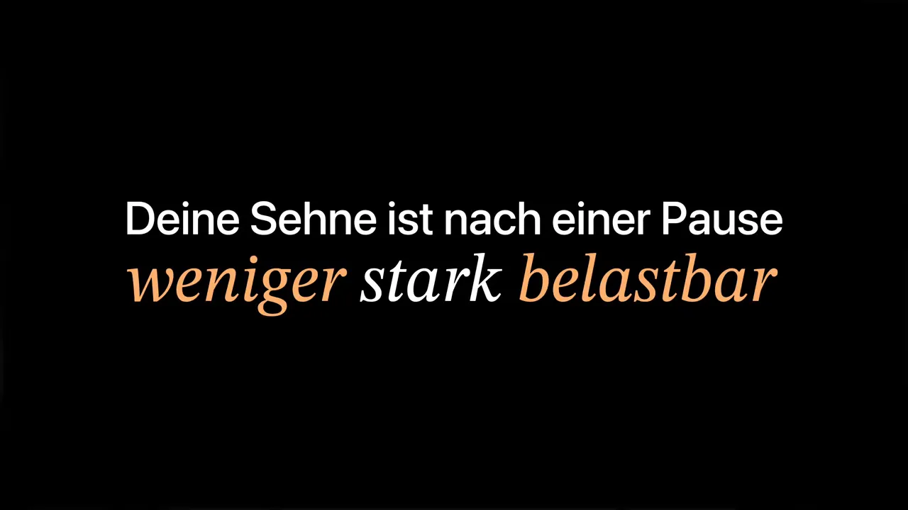 Grafik mit Waage-Prinzip: Belastung vs. Belastbarkeit bei Achillessehnen-Schmerzen