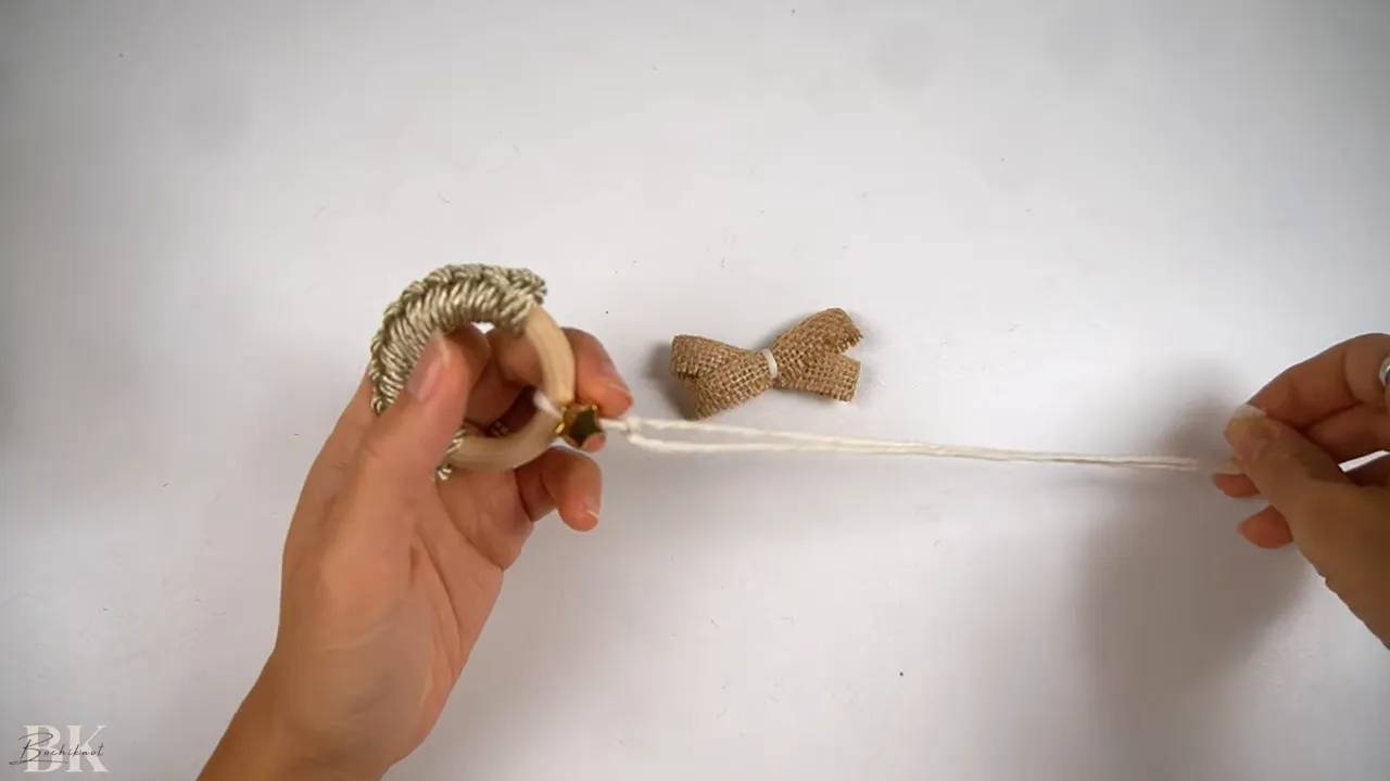 Threading string through the star bead