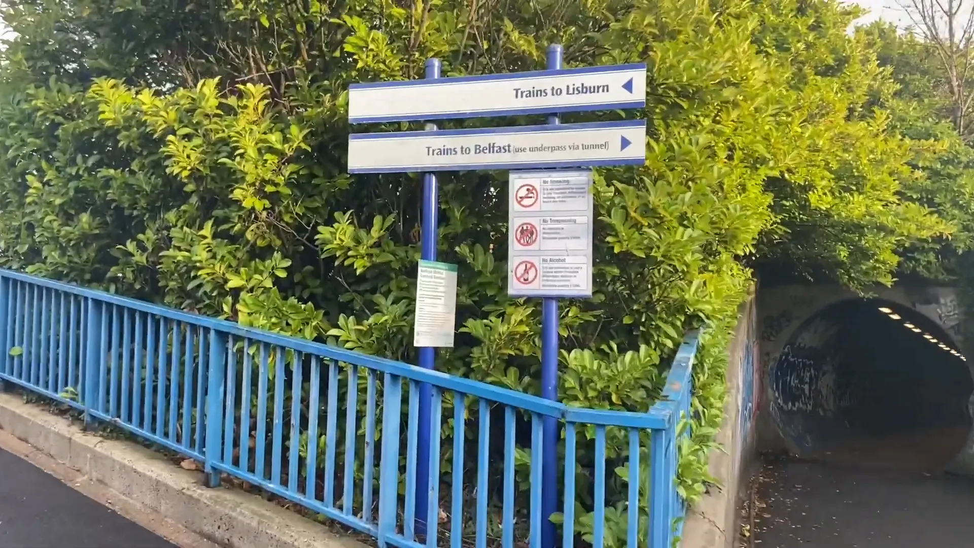 Boarding the train to Lisburn