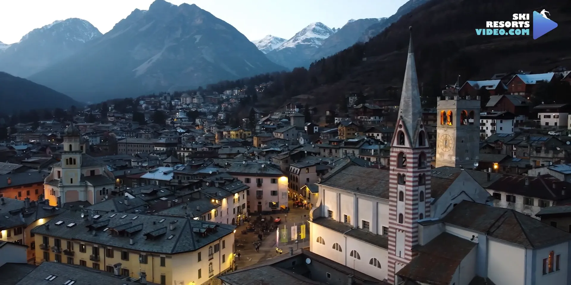 Cobbled streets of Bormio old town