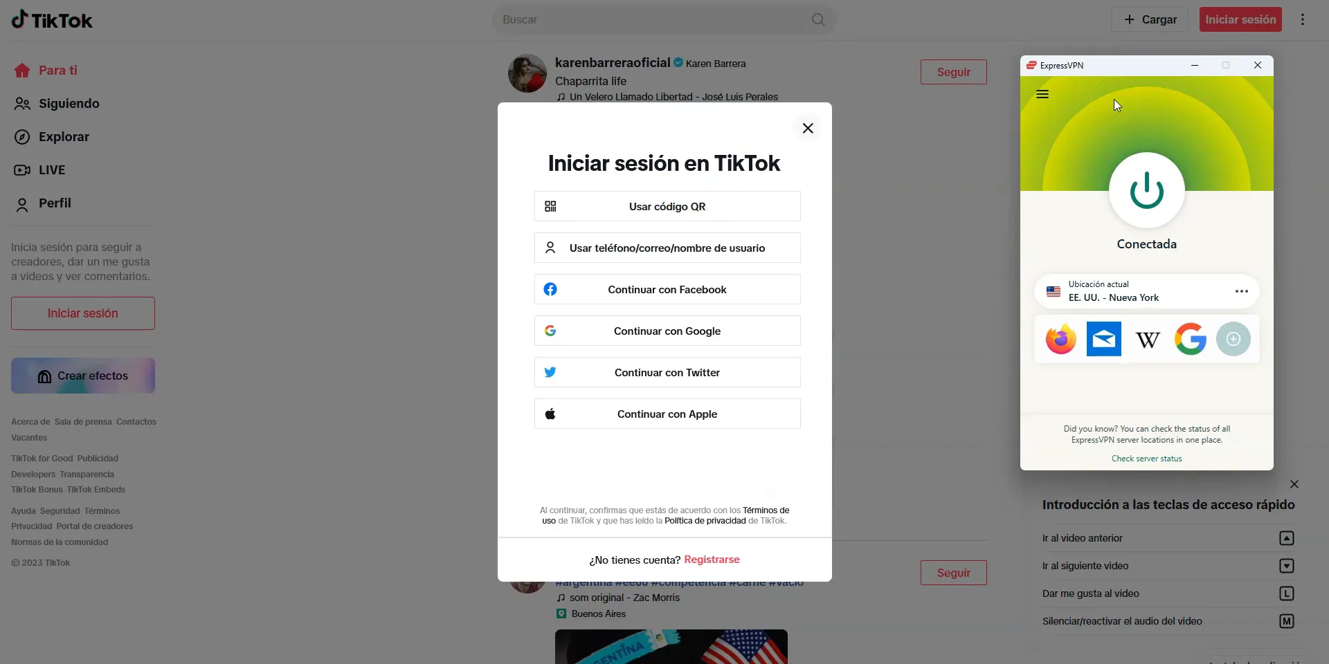Usando TikTok en Cuba con VPN