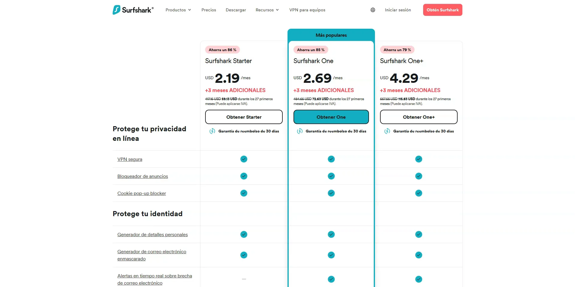 Comparación entre NordVPN y Surfshark