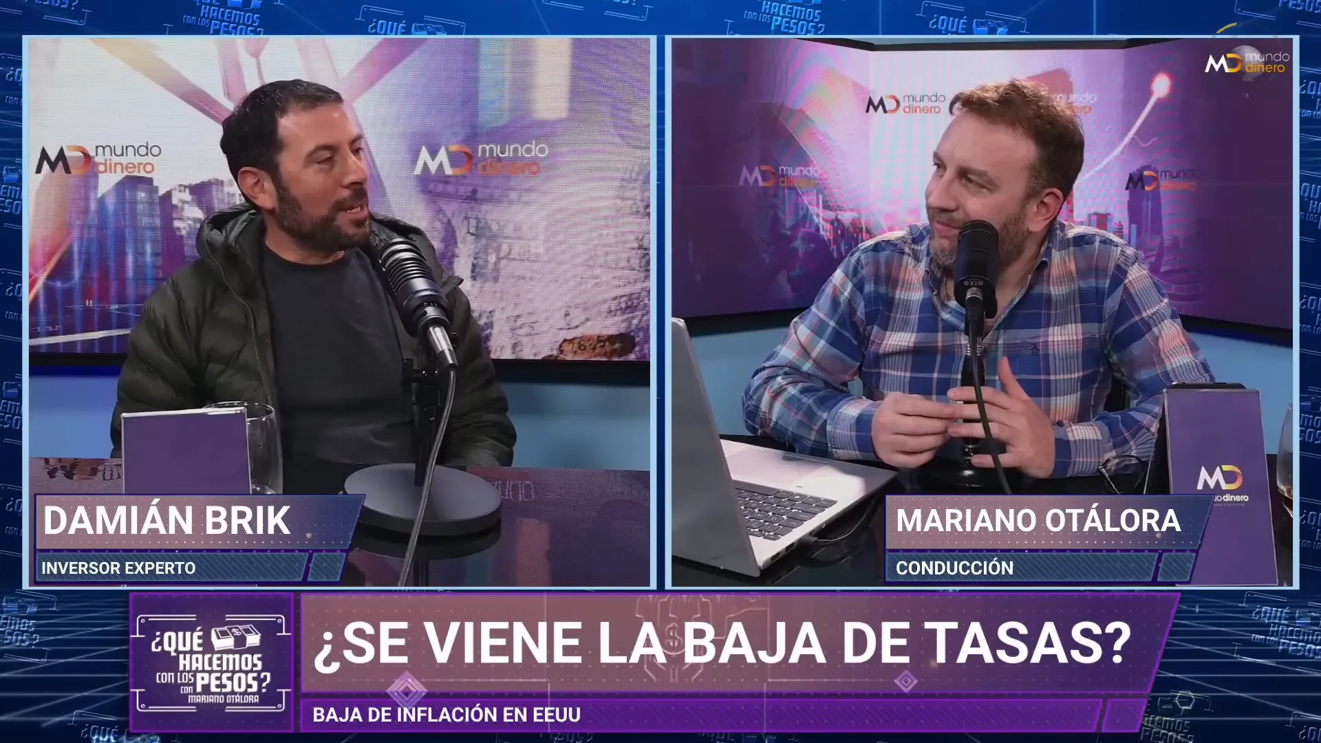 Presentador introduciendo el dato de inflacin de Estados Unidos