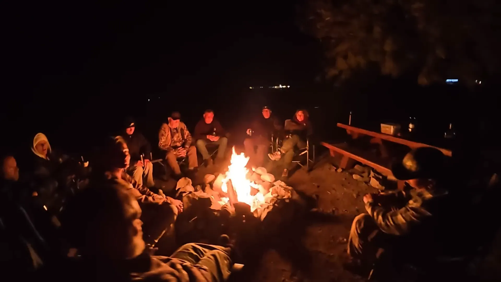 Setting up camp at Panamint Springs