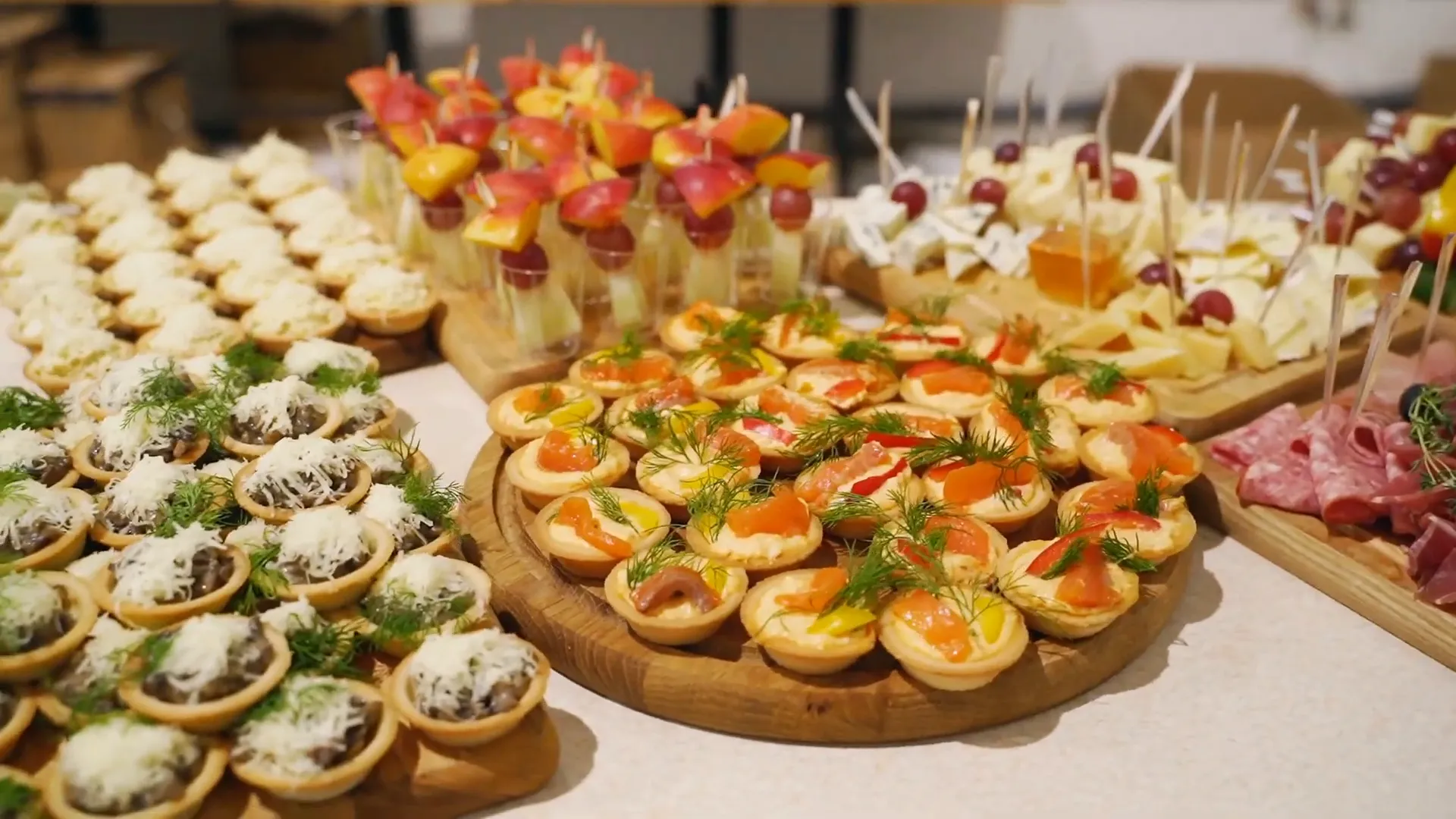 Buffet simple pour la baby shower