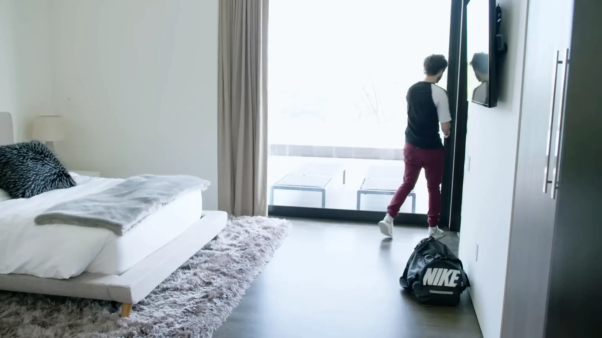 Guest bedroom leading to the pool