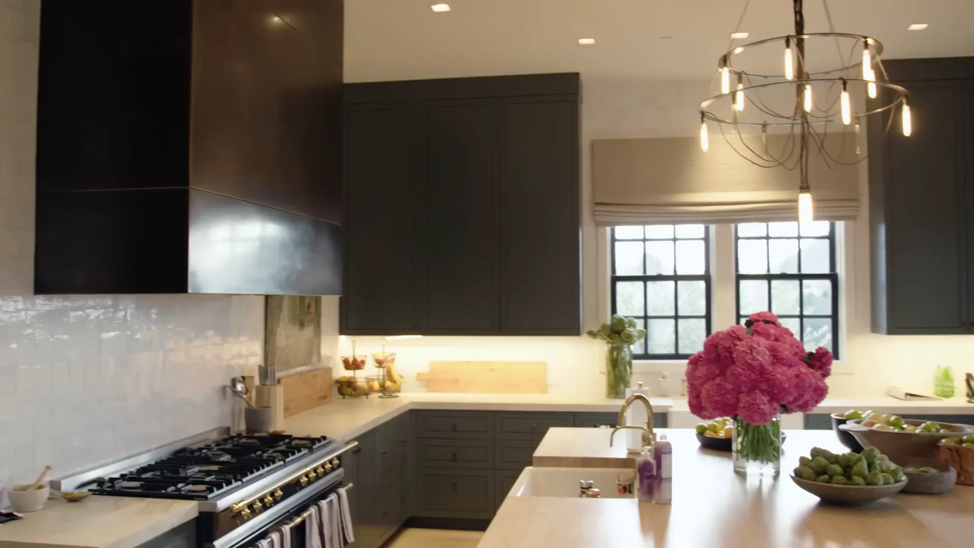 Jessica's dream kitchen with a butcher block island