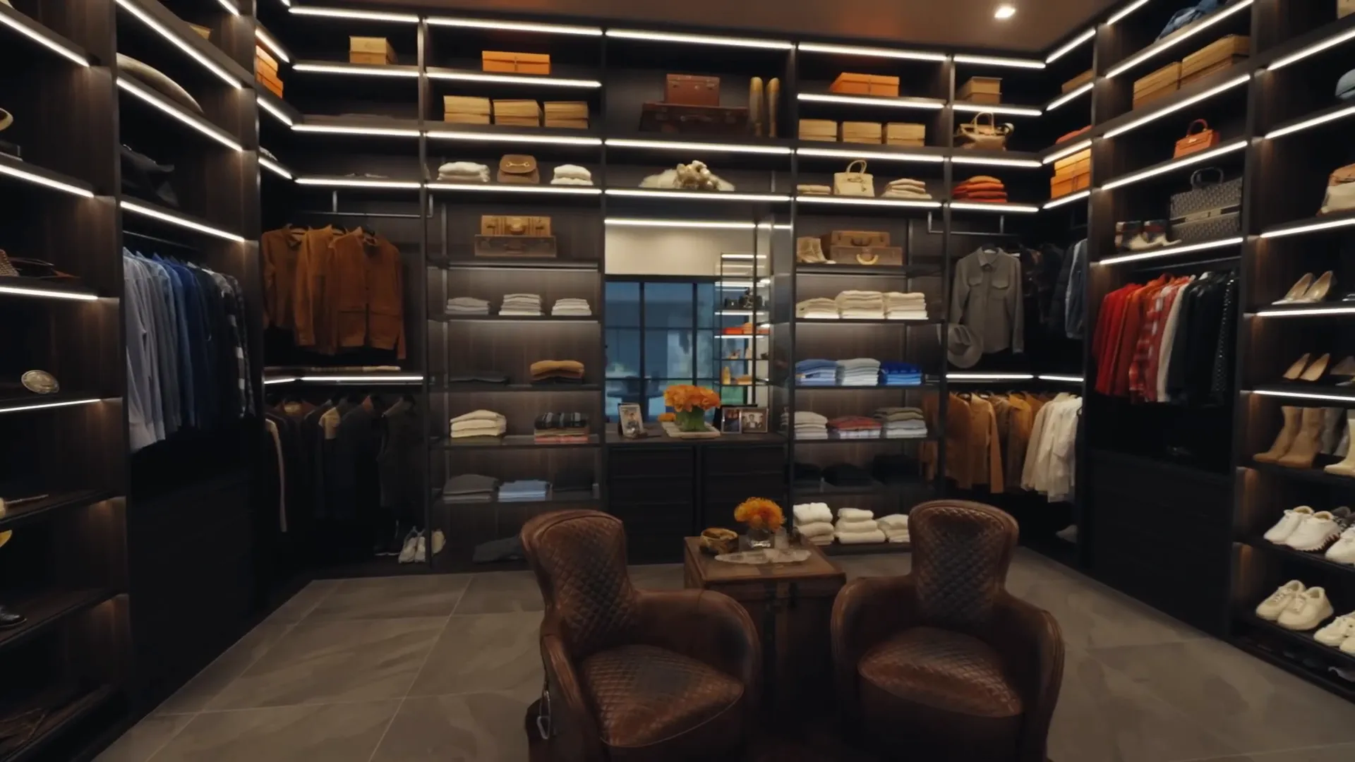 Closet space with personal touches