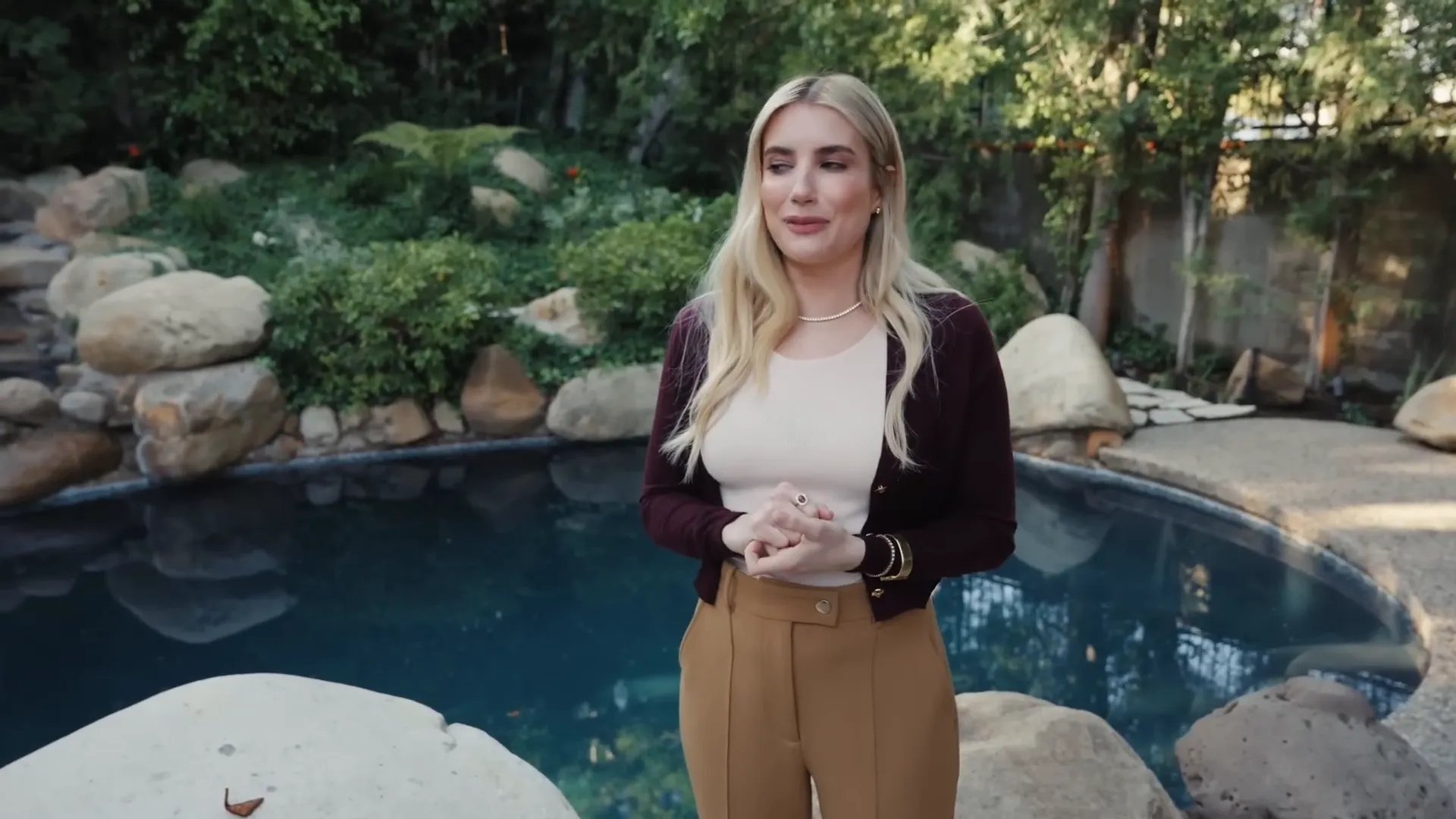 Gazebo in Emma Roberts's backyard